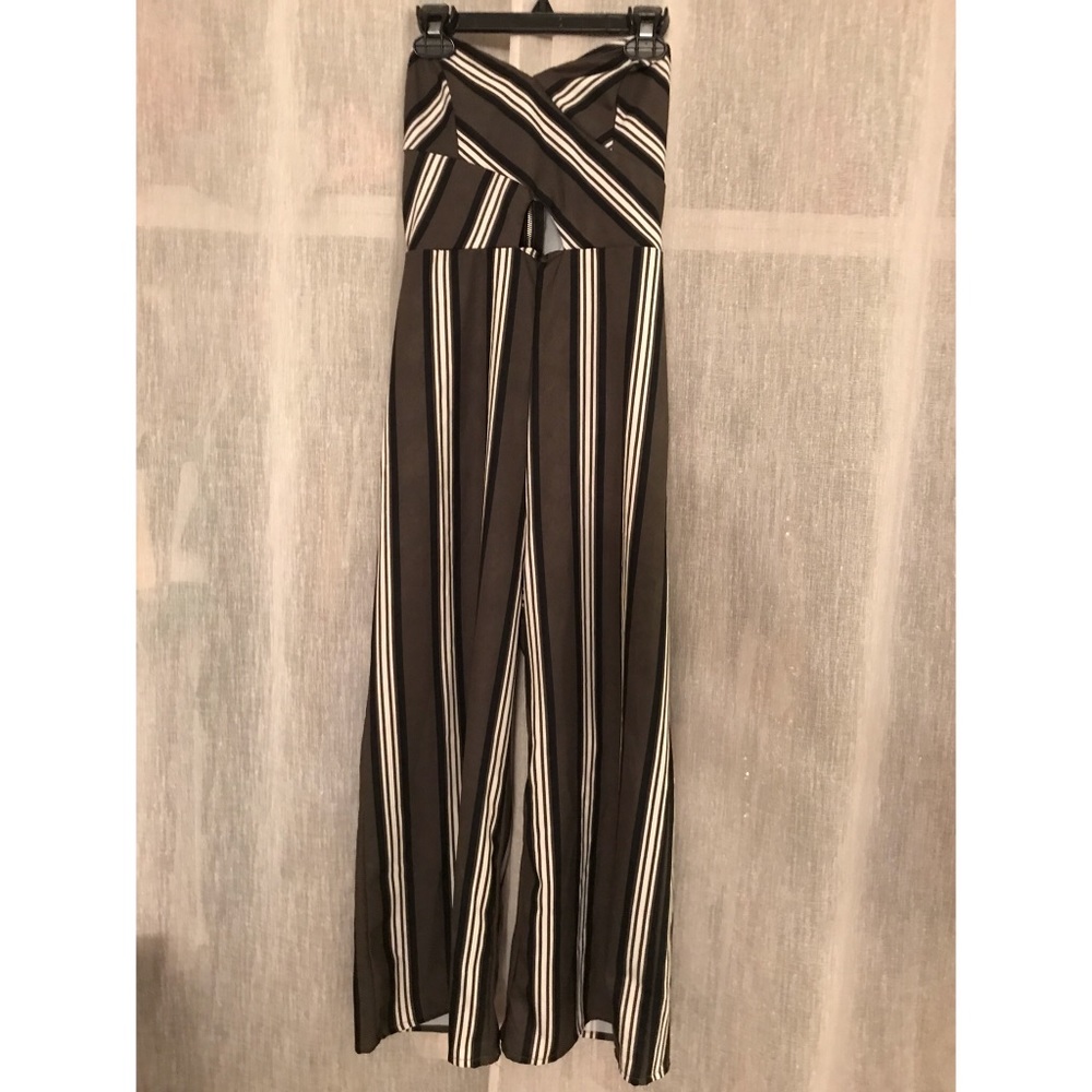 Fashionnova Striped Jumpsuit